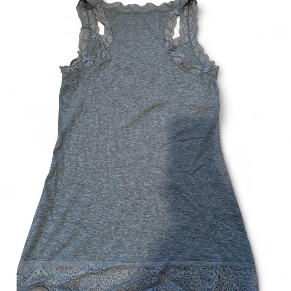 Mossimo Supply Co. Gray Lace-Trim Tank - Picture 2 of 4